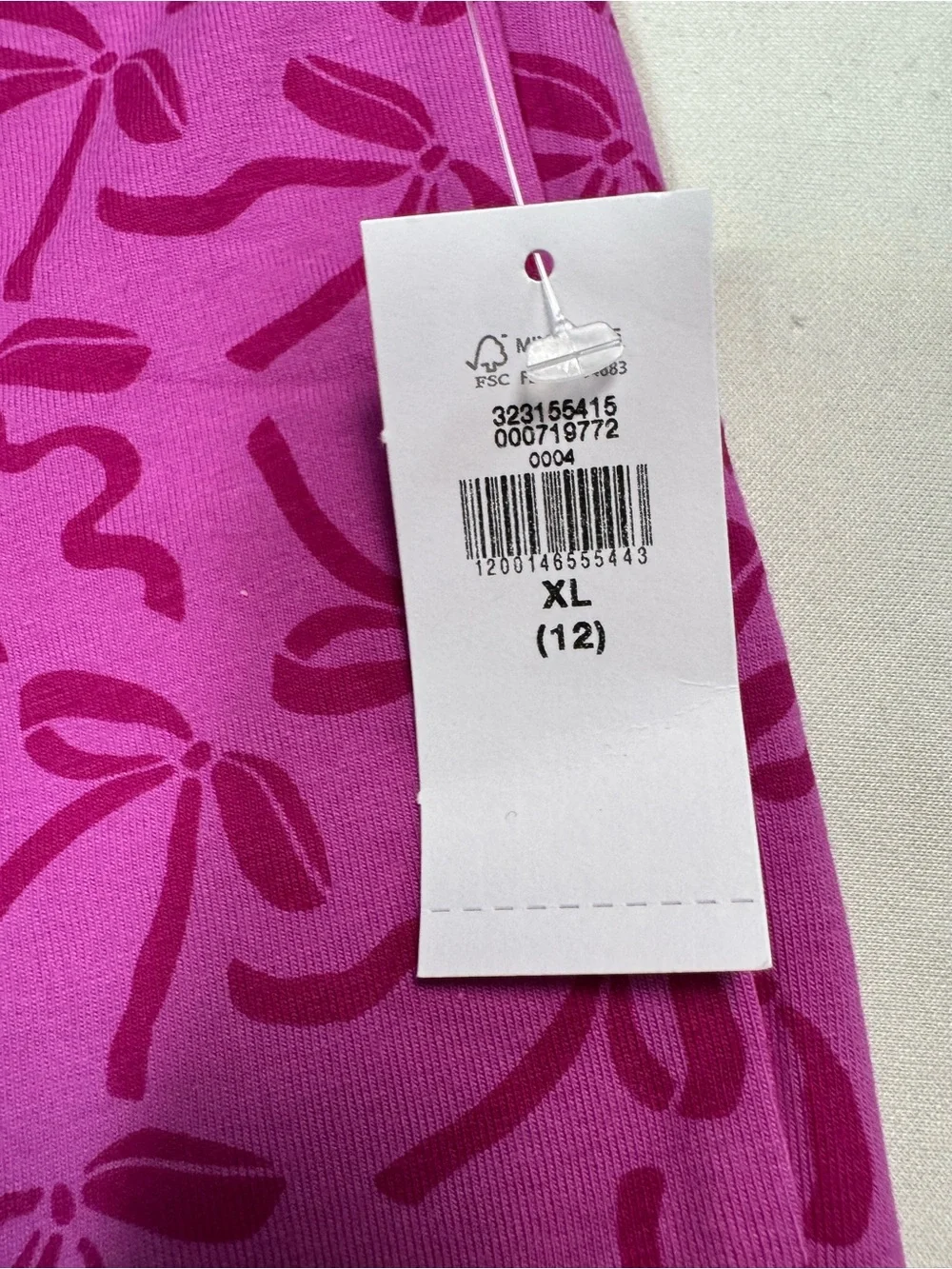 NWT New Gap Girl's Stretch Jersey Flare Leggings In Bow Print Size XL (12)